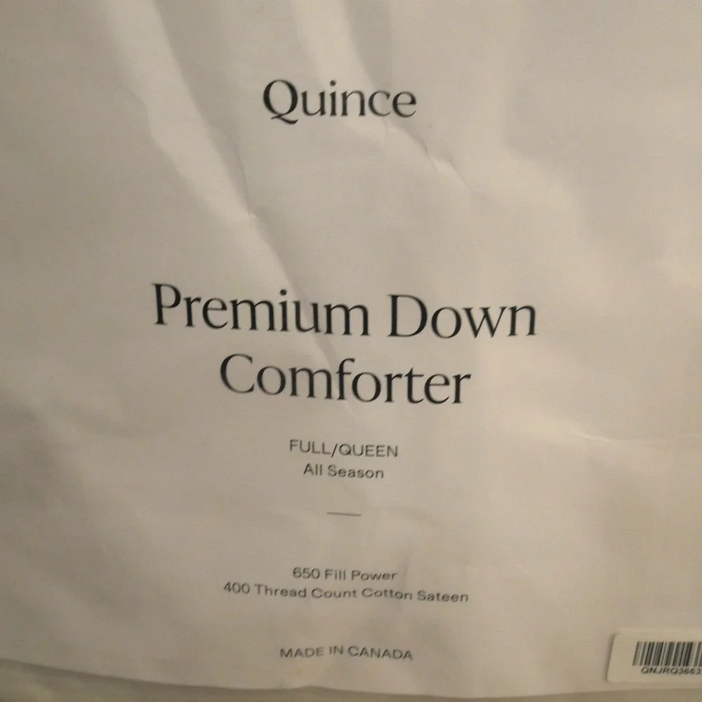 NEW Quince Full Queen  Duck Down Duvet Insert All Season Premium